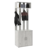 Тумба с вешалкой Ева NEW дуб крафт белый