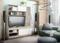 Гостиная Софи №1 СЦС 1400.1 дуб сонома/белый глянец