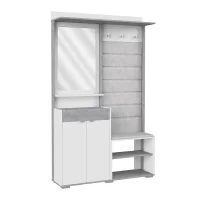 Прихожая Акцент №1 белое сияние/цемент светлый