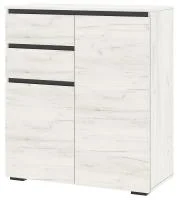 Тумба Гретта 2С2Я дуб крафт белый/антрацит