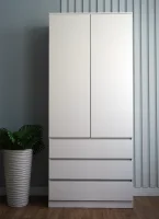 Шкаф с ящиками Мори МШ 900.2 белый