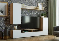 Гостиная Мия дуб сонома/белый глянец