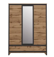 Шкаф Лофт SZF3D2S дуб вотан/черный