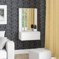 Стол косметический навесной с подсветкой белый