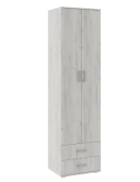 Шкаф бельевой Ева NEW дуб крафт белый