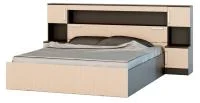 Кровать Бася с надстройкой с тумбами венге/дуб беленый