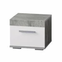 Прикроватная тумба Инстайл ТБ-23 бетон/белый