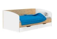 Кровать Фокус №13 с ящиками дуб бунратти/белый