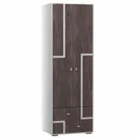 Шкаф 2-х дверный для одежды Омега-16 ясень анкор темный/ясень анкор светлый