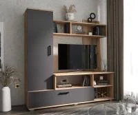 Стенка Мини дуб крафт/графит