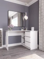 Стол письменный угловой Мори МС-16 белый