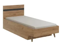 Кровать Омега-3 80х190 дуб золотистый/антрацит/белый