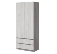 Шкаф Соната №3 900 дуб крафт серый/дуб крафт белый
