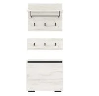 Тумба Гретта 500 с вешалкой дуб крафт белый