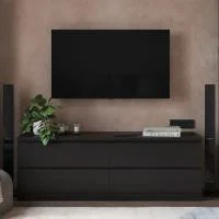 Комод Варма 4Д 160 х 54 х 40 шпон, черный