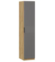 Шкаф для белья Хилтон дуб крафт золотой/графит матовый