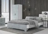 Кровать Victor (Виктор) белый/бетон
