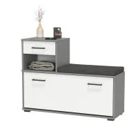 Тумба под обувь Лира ГК 2-0714 графит/белый