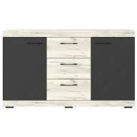 Комод Соната КС-1500 дуб крафт белый/антрацит