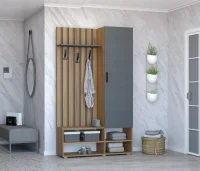 Прихожая Юджи дуб крафт золотой/графит