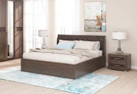 Кровать 1,6 Кэт-4 арт.001-М1 венге/caiman темный