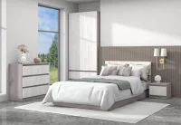 Модульная спальня Соната дуб крафт серый/дуб крафт белый