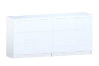 Комод Б 2.83 белый (серия без ручек)