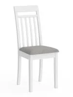 Стул Гольф-11 белый, ткань велюр серый 63