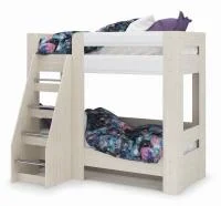 Кровать двухъярусная Симба дуб белфорт/белый глянец