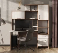 Стол компьютерный №6 шимо темный/шимо светлый