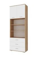 Шкаф комбинированный Италия ШК3Я-800 дуб сонома/белый глянец