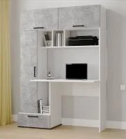 Стол компьютерный Квартет-11 белый/ателье светлое