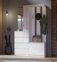 Прихожая Челси белый/белый глянец