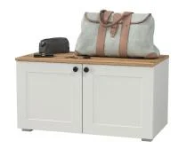 Тумба Остин 13.257 белый шагрень/дуб крафт золотой