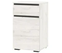 Тумба Гретта 1С1Я дуб крафт белый/антрацит