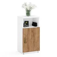 Тумба Лидер-8 МД 3.19 белый шагрень/крафт золото