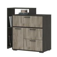 Комод Эдинбург КМ-01 железный камень/дуб крафт серый