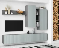 Стенка Сканди МДФ НМ-001 грин грей софт