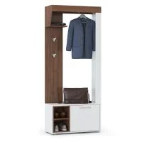 Шкаф комбинированный Лайт 10.03 орех селект каминный/белый