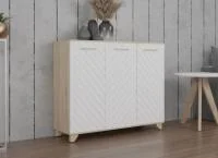 Комод Стокгольм дуб сонома/белый матовый