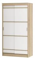Шкаф-купе 2-х створчатый Сакура дуб сонома/белый глянец