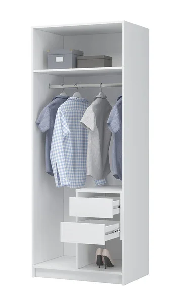 Шкаф 2-х створчатый Лион ШК-01 белый