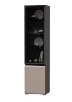 Шкаф-витрина Сидней 13.201 антрацит/веллюто капучино