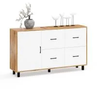 Комод 125-1504 дуб вотан/белый