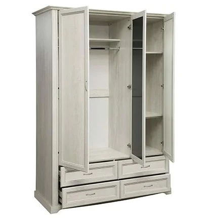 Шкаф для одежды Сохо 32.02 бетон пайн белый