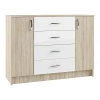 Комод Софи СКМ 1200.1 дуб сонома/белый глянец