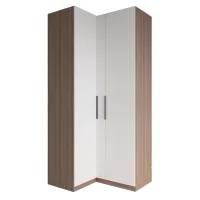 Шкаф угловой Роза 1100 орех франклин/белый софт ройс