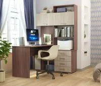 Стол компьютерный ПКС-11 ясень шимо темный/ясень шимо светлый