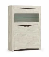 Шкаф комбинированный 33.15 Лючия бетон пайн белый