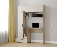 Стол компьютерный Квартет-11 дуб крафт серый/кашемир